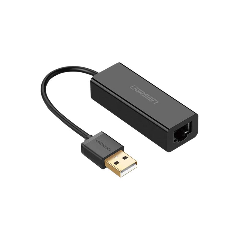 JIBGO - จิ๊บโก จำหน่ายสินค้าหลากหลาย และคุณภาพดี | USB TO ETHERNET ADAPTER (อุปกรณ์แปลงสัญญาณ) UGREEN 2.0 TO LAN 10/100 (ABS CASE) [30305]